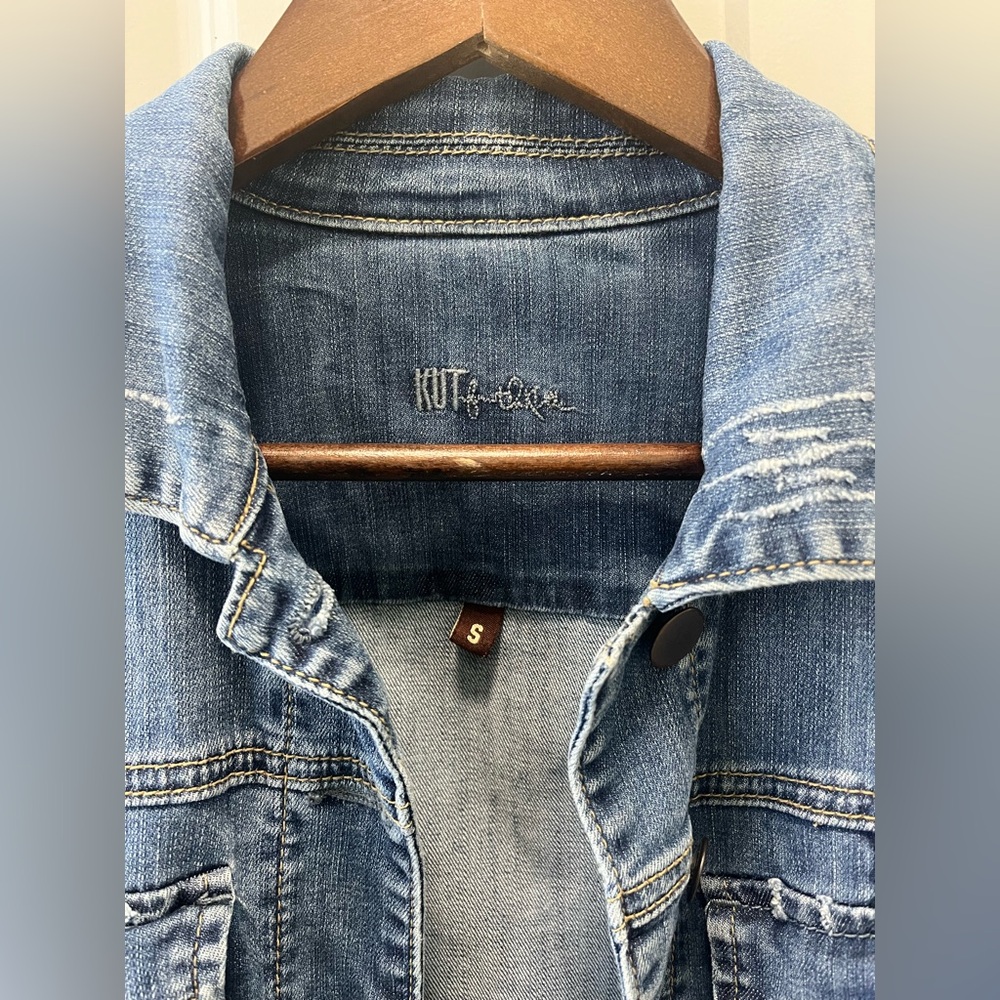Kut From The Kloth Women's Denim Jean Jacket Y2K Small - Picture 2 of 6
